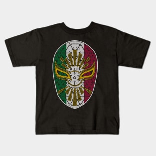 Tricolor Wrestling Mask Kids T-Shirt
